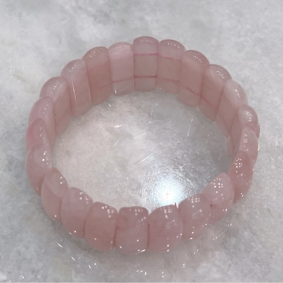 GALILEA ROSE QUARTZ STRETCH BRACELET - Picture 5 of 6